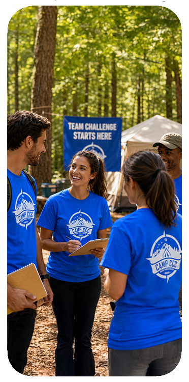 Camp CCC brand mockup