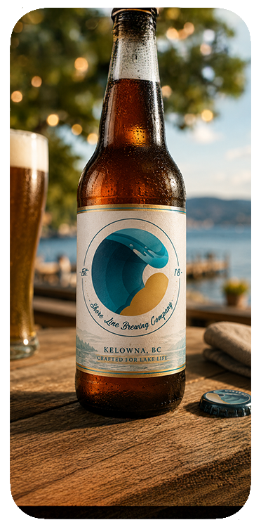 Shore Line Brewing Company brand mockup