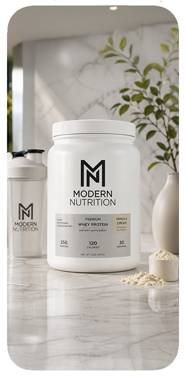 Modern Nutrition brand mockup